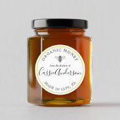 モダン素朴手作りハニーパーソナライズされた ラウンドシール