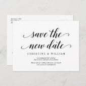 モダン素朴救新日,招待状が延期 ポストカード (正面/裏面)