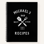 モダン素朴最高のパパEVERレトロクールレシピ ノートブック (正面)