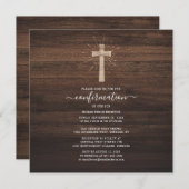 モダン素朴木合板 招待状 (正面/裏面)