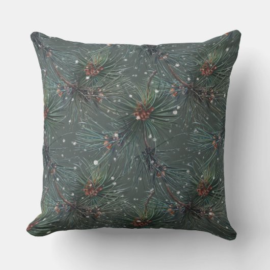 モダン素朴松 クッション (正面)