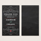 モダン素朴板タイポグラフィ結婚ズ (正面&裏面)