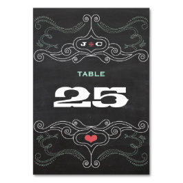 モダン素朴板タイポグラフィ結婚ズ テーブルナンバー