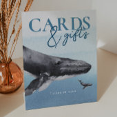 モダン素朴海赤ちゃんシャワーカードとギフト 台座サイン