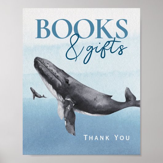 モダン素朴海赤ちゃんシャワー本とプレゼント ポスター (正面)