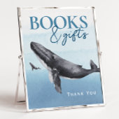 モダン素朴海赤ちゃんシャワー本とプレゼント ポスター