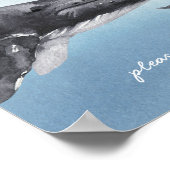 モダン素朴海赤ちゃんシャワー飲み物サイン ポスター (角)