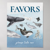 モダン素朴海赤ん坊シャワー ポスター (正面)