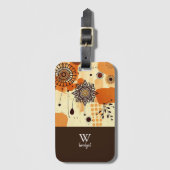 モダン素朴秋自然フローラ ラゲッジタグ (正面縦)