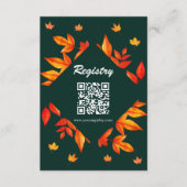 モダン素朴紅葉ブライダルシャワーレジストリ エンクロージャーカード (正面)