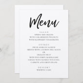 モダン素朴結婚の。国字書道 メニュー (正面/裏面)