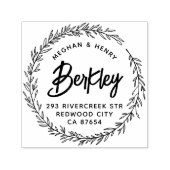 モダン素朴結婚名差出人住所 セルフインキングスタンプ (デザイン)