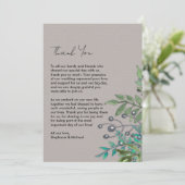 モダン素朴結婚緑 サンキューカード (スタンド正面)
