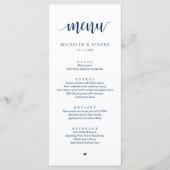 モダン素朴結婚Elopement Dinner Menu メニュー (正面)