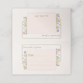 モダン素朴花結婚の プレイスカード (外部開封)