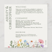 モダン素朴花結婚の プログラム (正面)