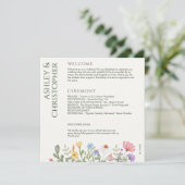 モダン素朴花結婚の プログラム (スタンド正面)