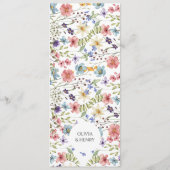 モダン素朴花結婚の メニュー (裏面)