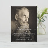 モダン素朴追忌葬写真 サンキューカード (スタンド正面)