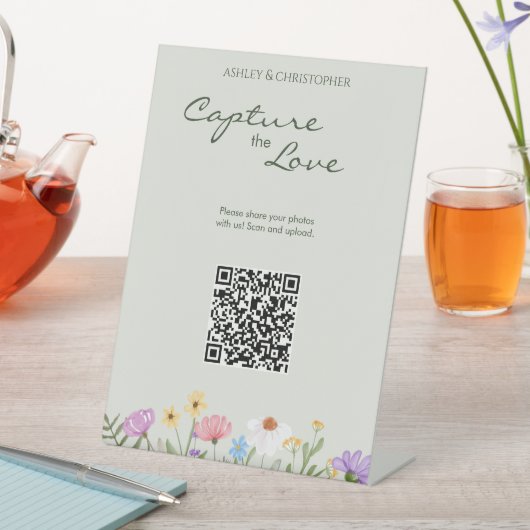 モダン素朴野結婚花の写真 台座サイン (インサイチュ)