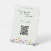 モダン素朴野結婚花の写真 台座サイン (正面)