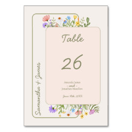 モダン素朴野結婚花の表番号 テーブルナンバー