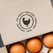 モダン素朴鶏卵パーソナライズされた セルフインキングスタンプ