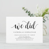 モダン素朴黒字走結婚走 招待状 (スタンド正面)