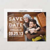 モダン素朴 | セーブ・ザ・デート案内 案内ポストカード (正面/裏面)