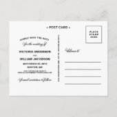 モダン素朴 | セーブ・ザ・デート案内 案内ポストカード (裏面)