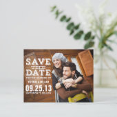 モダン素朴 | セーブ・ザ・デート案内 案内ポストカード (スタンド正面)