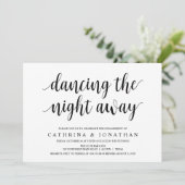 モダン素朴,黒文字,婚約パーティ 招待状 (スタンド正面)