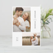 モダン素朴Boho Photo結婚's 招待状 (スタンド正面)