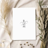 モダン素朴Kraftエレガントモダン結婚 Script 招待状