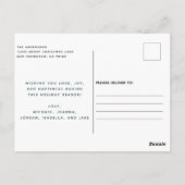 モダン素朴Merry Christmas Plaid写真 ポストカード (裏面)