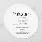 モダン素朴Script, 結婚s Elopement Dinner メニュー (正面/裏面)