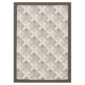 モダン素朴Tableloth Neutral Geometricモチーフ テーブルクロス (正面)