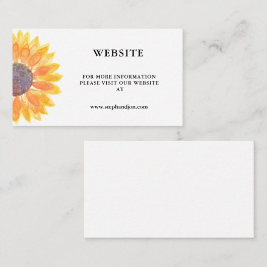 モダン素朴Web結婚サイト エンクロージャーカード (正面/裏面)