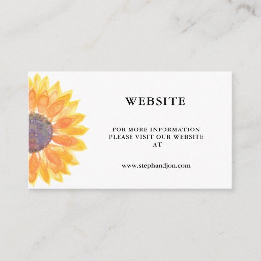 モダン素朴Web結婚サイト エンクロージャーカード (正面)