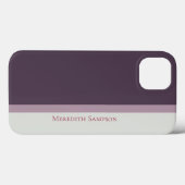 モダン紫とグレーのカラーブロック Case-Mate iPhoneケース (裏面 (横))