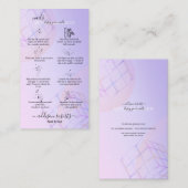 モダン紫エレガントホログラフィックロゴ 名刺 (正面/裏面)