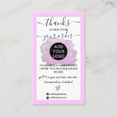 モダン紫色のブラス縁どロ感謝していロ 名刺 (正面)