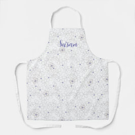 モダン紫蘇の白い花 エプロン