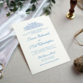 モダン紫陽花ほこりっぽいブルーフローラ結婚ズ 招待状