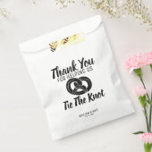 モダン結び目プレッツェル感謝してい結婚の フェイバーバッグ (封をした状態)