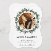 モダン結婚したメリーと写真 シーズンカード (正面/裏面)