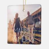 モダン結婚したメリーアールデコ セラミックオーナメント (左)