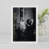 モダン結婚したメリー写真結婚のGlam金ゴールド 箔シーズンカード (立ち正面)