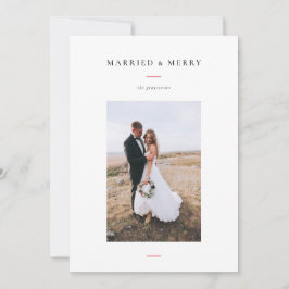 モダン結婚したメリー写真 シーズンカード
