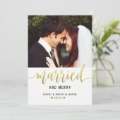 モダン結婚したメリー結婚金ゴールド シーズンカード (スタンド正面)